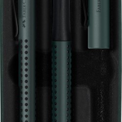 SET CADOU STILOU + PIX GRIP 2011 VERDE INCHIS FABER-CASTELL