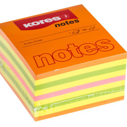 NOTES ADEZIV 75*75MM NEON MIXT SUMMER 450 FILE KORES