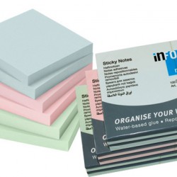 NOTES ADEZIV 75*75MM PASTEL ASORTAT 100 FILE INFO NOTES