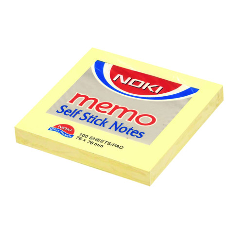 NOTES ADEZIV 76*76MM GALBEN PAL 100 FILE NOKI