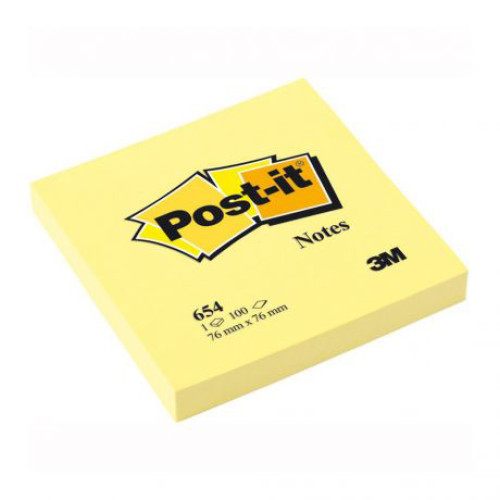 NOTES ADEZIV 76*76MM GALBEN PAL 100 FILE POST-IT 3M
