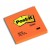 NOTES ADEZIV 76*76MM PORTOCALIU NEON 100 FILE POST-IT 3M