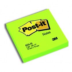 NOTES ADEZIV 76*76MM VERDE NEON 100 FILE POST-IT 3M