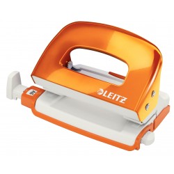 PERFORATOR 10 COLI MODEL MINI 5060 PORTOCALIU METALIZAT LEITZ