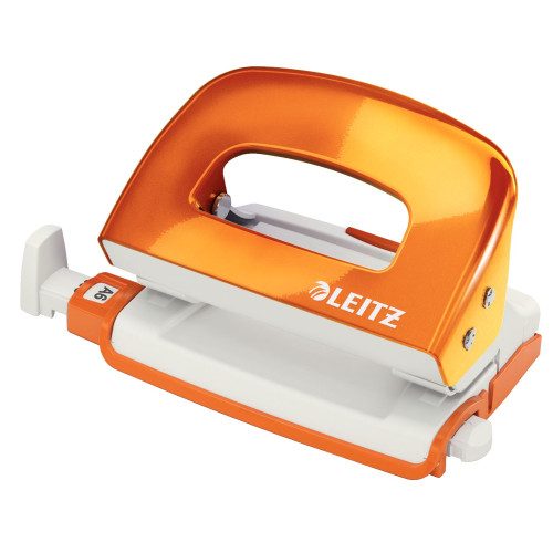 PERFORATOR 10 COLI MODEL MINI 5060 PORTOCALIU METALIZAT LEITZ