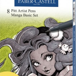 PITT ARTIST PEN MANGA SET 8 BUC DE BAZA FABER-CASTELL