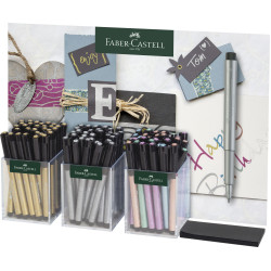 PITT ARTIST PEN METALIC 3*30 BUC DISPLAY PLASTIC FABER-CASTELL
