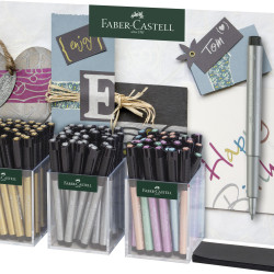 PITT ARTIST PEN METALIC 3*30 BUC DISPLAY PLASTIC FABER-CASTELL