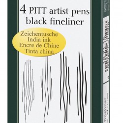PITT ARTIST PEN SET 4 BUC F,M,S,XS FABER-CASTELL
