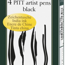 PITT ARTIST PEN SET 4 BUC NEGRU FABER-CASTELL