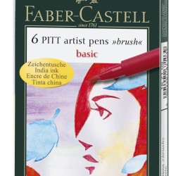 PITT ARTIST PEN SET 6 BUC CULORI DE BAZA FABER-CASTELL