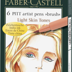 PITT ARTIST PEN SET 6 BUC TONURILE PIELII FABER-CASTELL