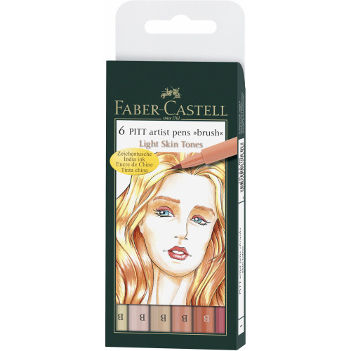 PITT ARTIST PEN SET 6 BUC TONURILE PIELII FABER-CASTELL
