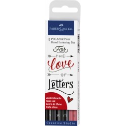 PITT ARTIST PEN SET CALIGRAFIC 4 BUC FABER-CASTELL