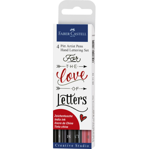 PITT ARTIST PEN SET CALIGRAFIC 4 BUC FABER-CASTELL