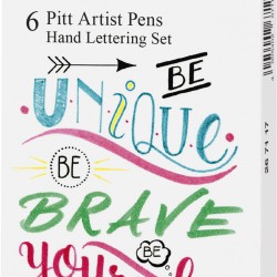 PITT ARTIST PEN SET CALIGRAFIC 6 BUC PASTEL FABER-CASTELL