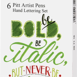 PITT ARTIST PEN SET CALIGRAFIC 6 BUC VERDE FABER-CASTELL